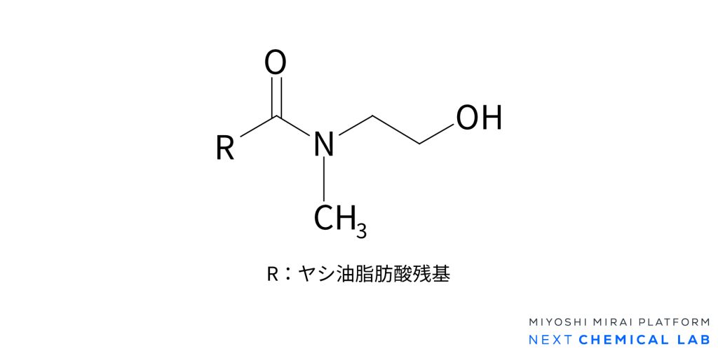 コカミドメチルMEAの構造式