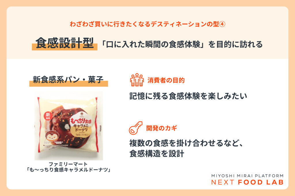 デスティネーションの型④ 食感設計型 「口に入れた瞬間の食感体験」を目的に訪れる